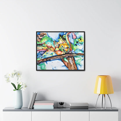 Owl In Flight Gallery Canvas Wraps, Horizontal Frame