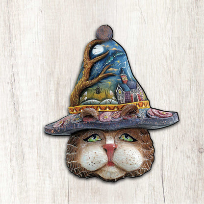 Halloween Eve Cat Halloween Door Decor by G. DeBrekht - Thanksgiving Halloween Decor - 8161039H - - Door Hangers
