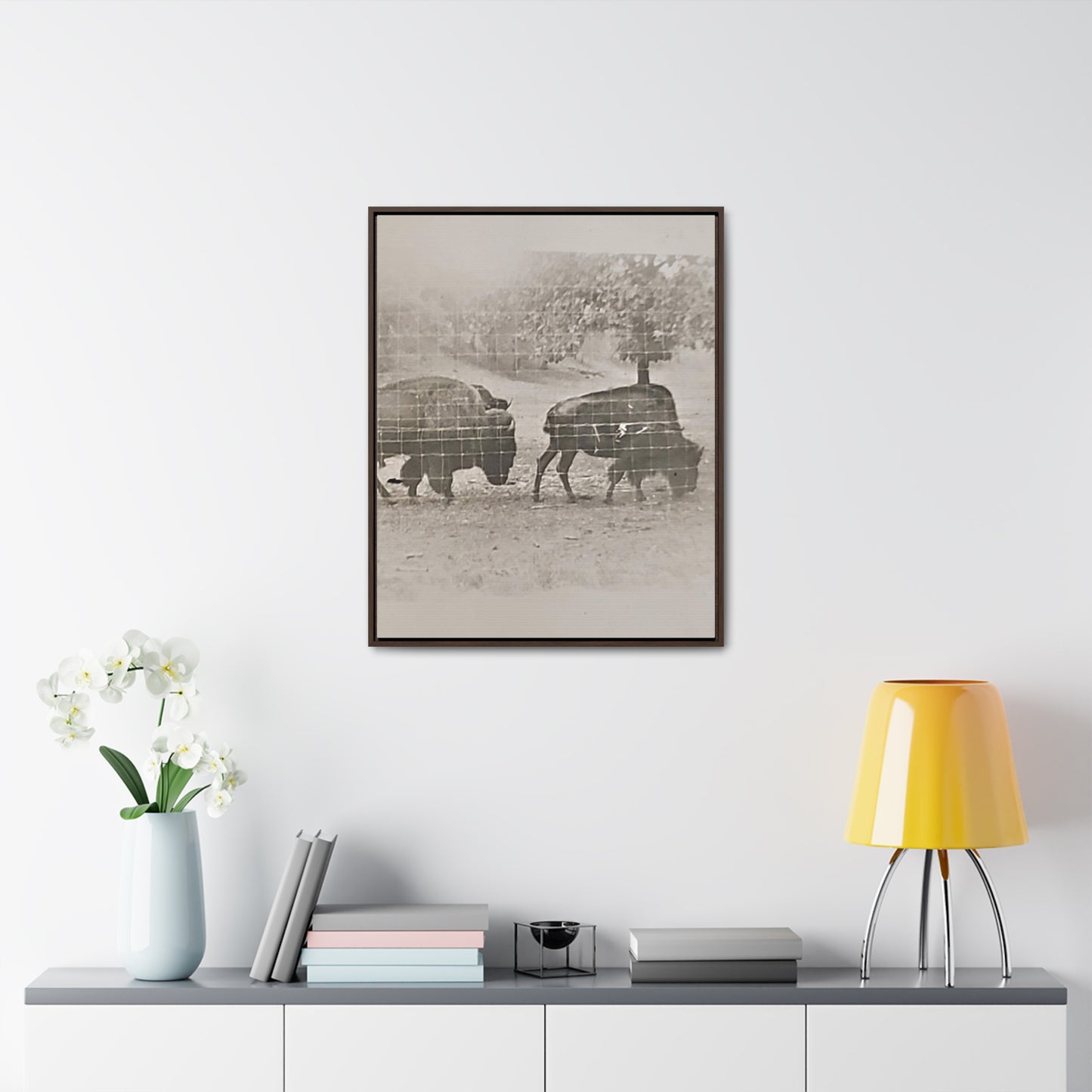 Buffalo at Redwood Falls Gallery Canvas Wraps, Vertical Frame