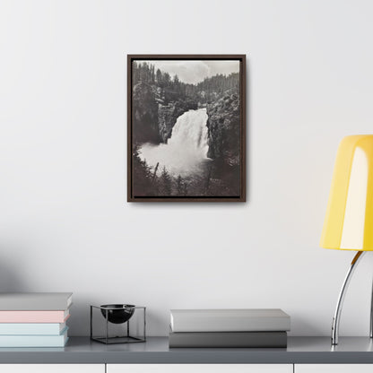 Upper Falls Yellowstone Gallery Canvas Wraps Vertical Frame 11″ x 14″ Premium Gallery Wraps (1.25″) Walnut