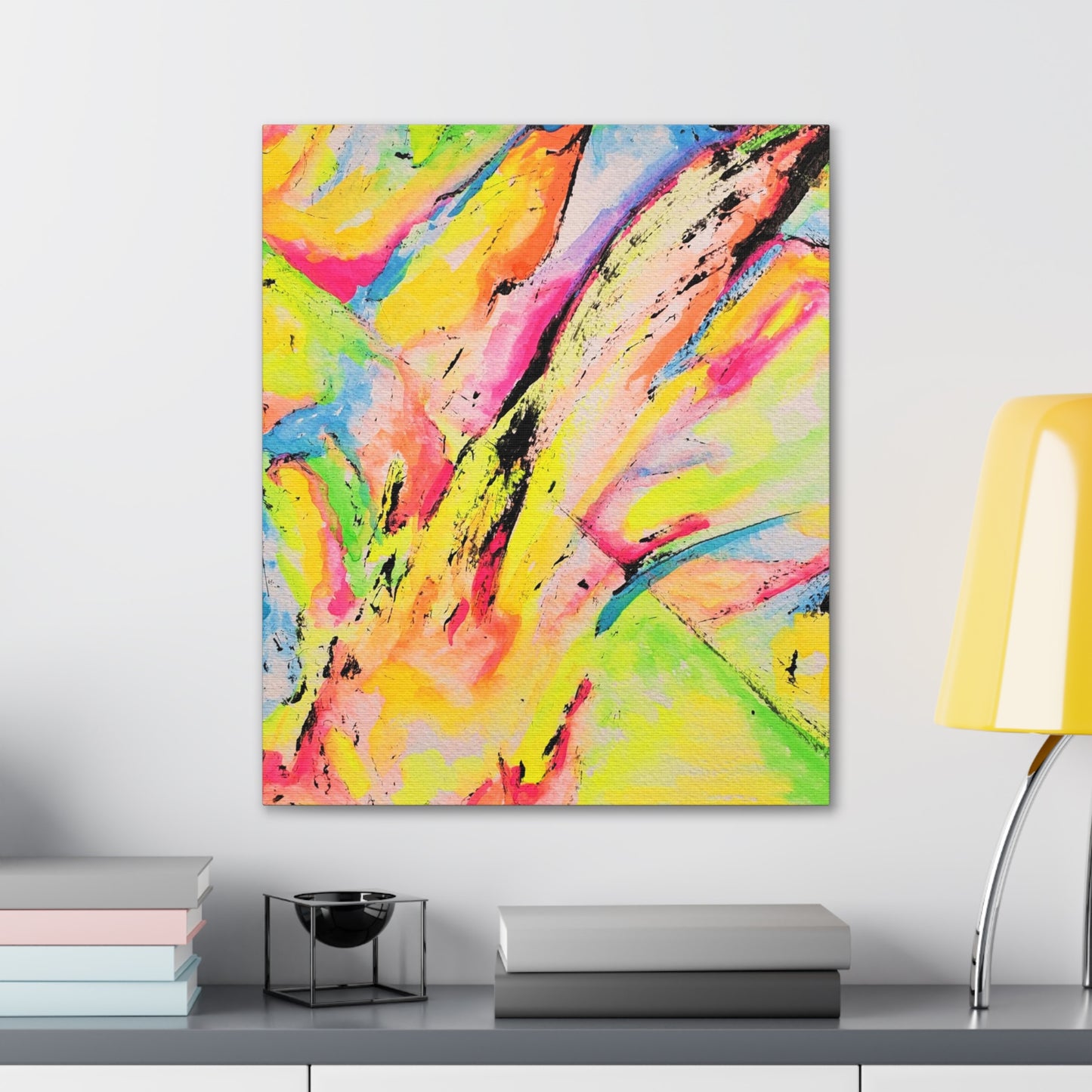 Neon Fire Canvas Gallery Wraps