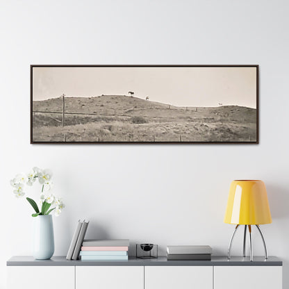 Outside Philip South Dakota Gallery Canvas Wraps Horizontal Frame 60″ x 20″ Walnut Premium Gallery Wraps (1.25″)