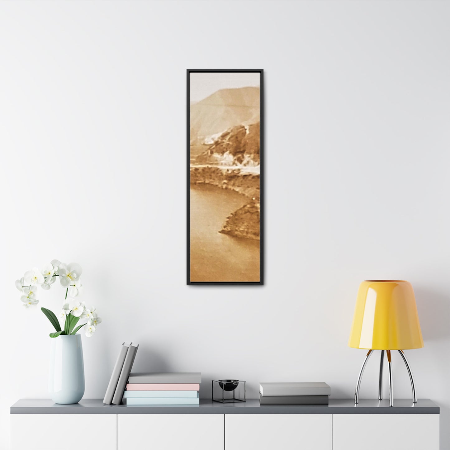 San Gabriel Dirt Fill Dam #1 Gallery Canvas Wraps, Vertical Frame