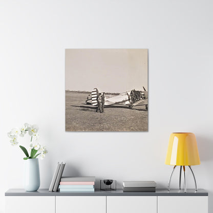 Army Pursuit Plane Ames Airport 1939 Canvas Gallery Wraps 30″ x 30″ 1.25"