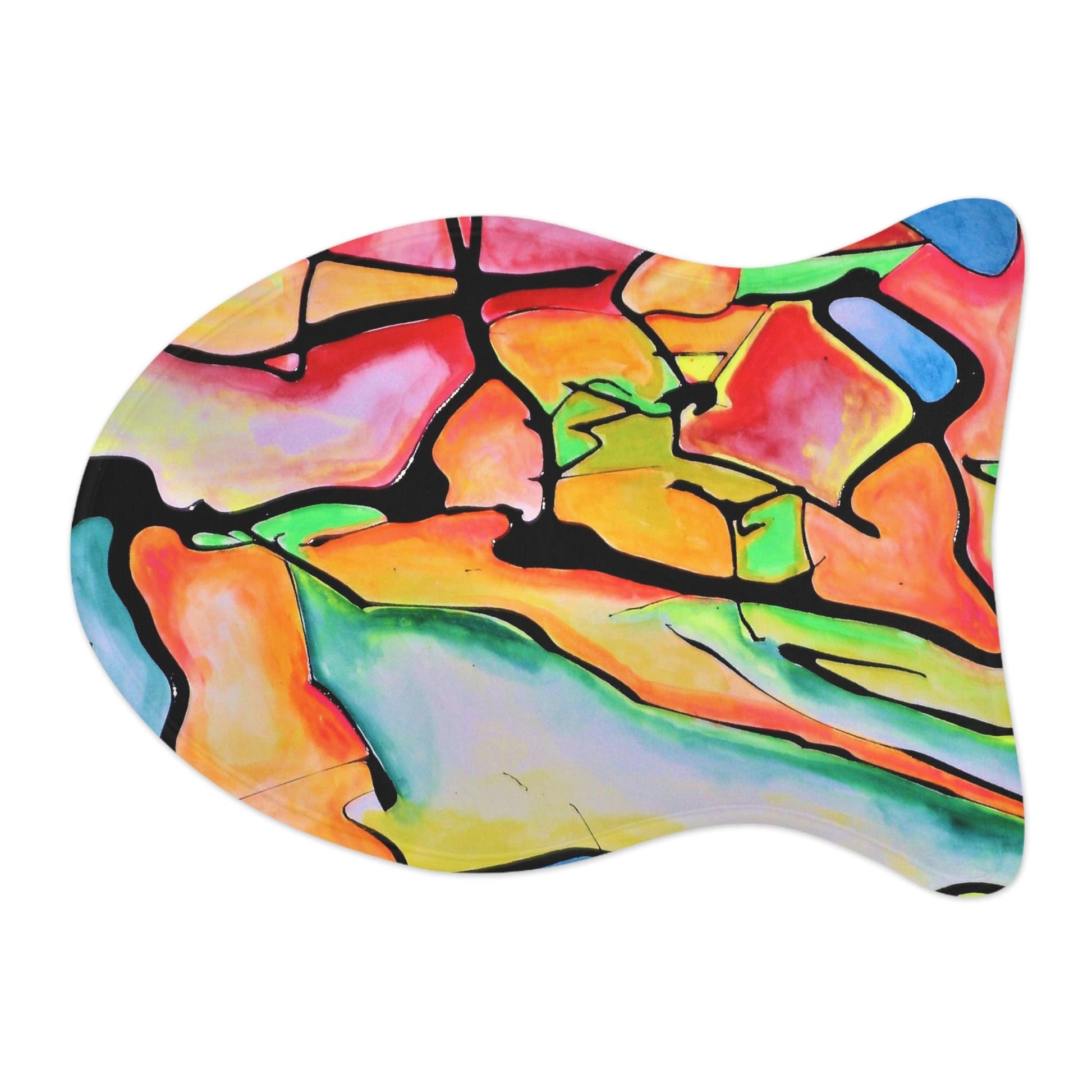 Atomic Dog Pet Feeding Mats - Fish shape (19" × 14") White - food mat