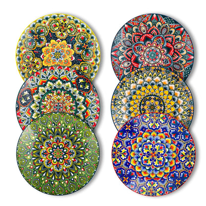 EcoChic Bohemian Plate Collection - 6 Piece - - plate set