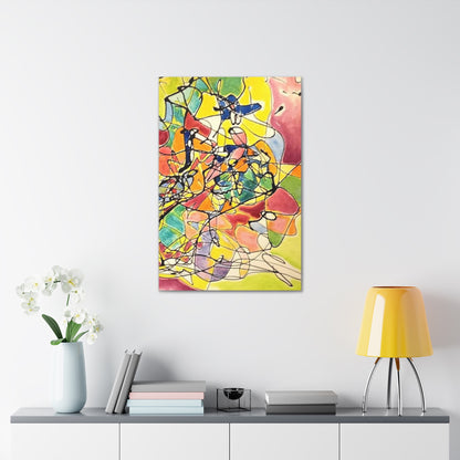 Yellow Abstract Canvas Gallery Wraps 24″ x 36″ 1.25"