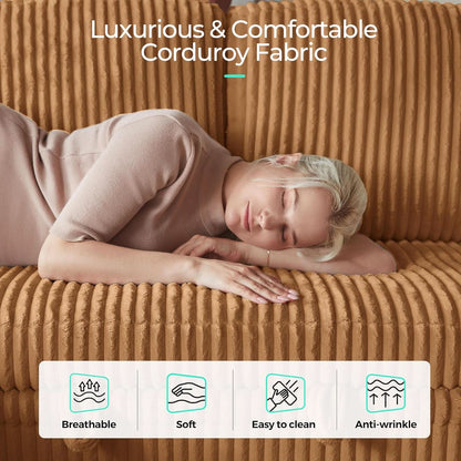 Brown UShaped Convertible Sectional Sofa Bed USBPort- ShipItFurniture- {{Product type}}