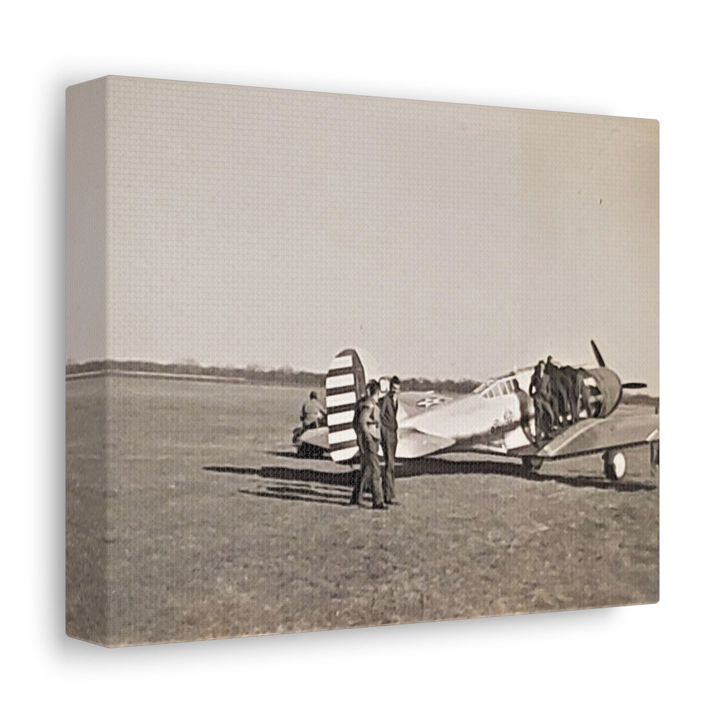 Army Pursuit Plane Ames Airport 1939 Stretched Canvas