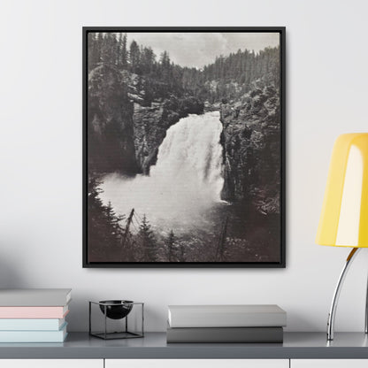Upper Falls Yellowstone Gallery Canvas Wraps Vertical Frame 20″ x 24″ Premium Gallery Wraps (1.25″) Black