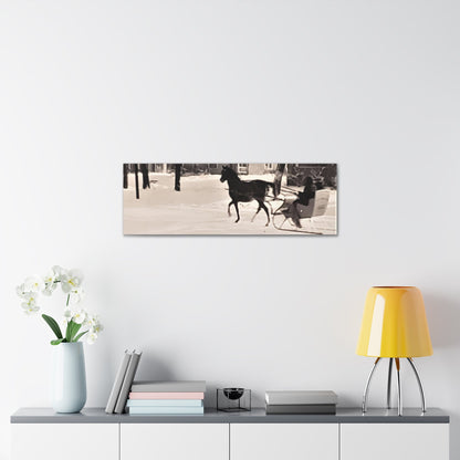 Carriage Ride Canvas Gallery Wraps 36″ x 12″ 1.25"