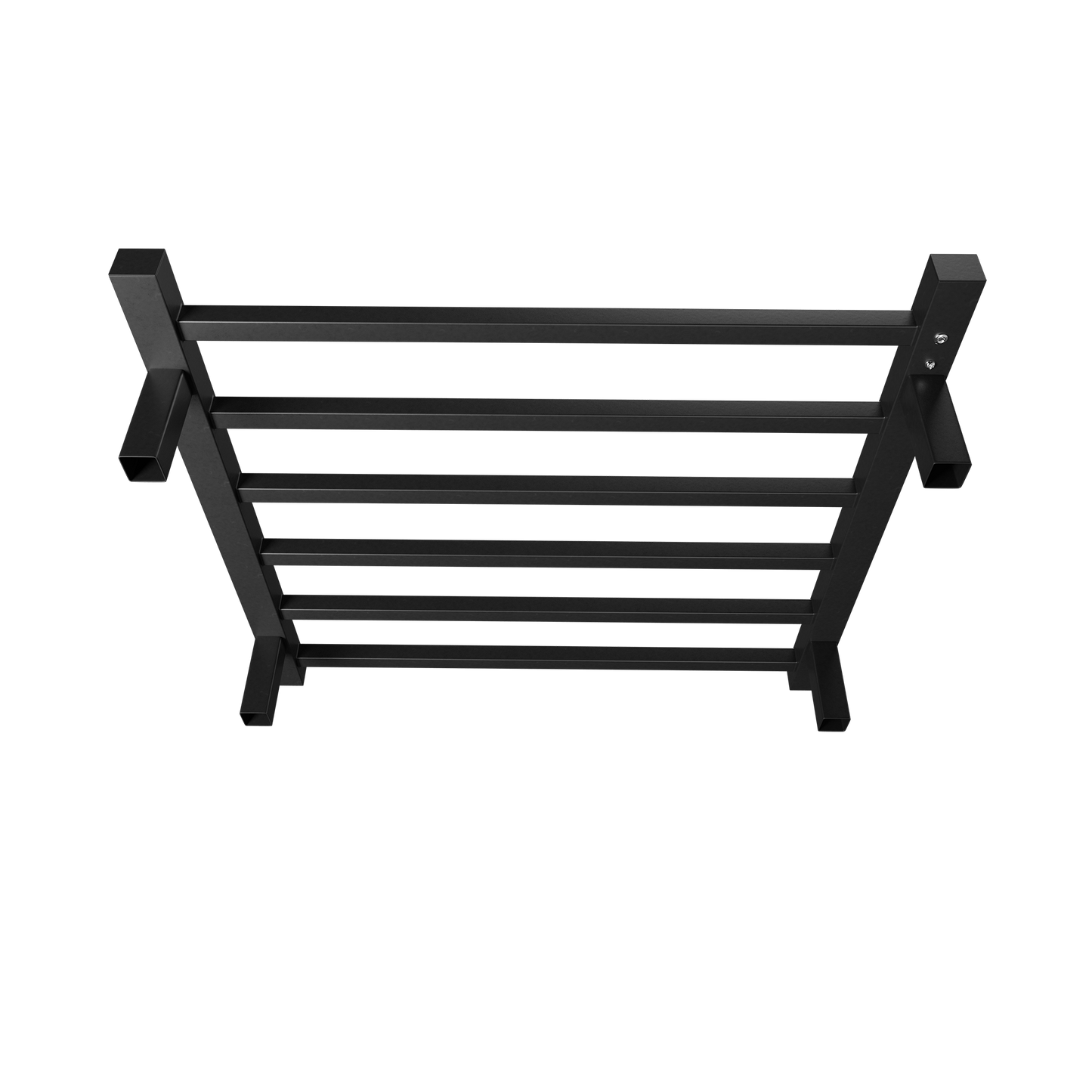 Towel Warmer 6 Bar Electric Heated Towel Rack Wall Mount Plug-in/Bath Towel Heater Matt-Black - Timer - -