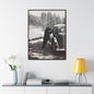 Yellowstone Bear Car Gallery Canvas Wraps Vertical Frame 30″ x 40″ Premium Gallery Wraps (1.25″) Walnut