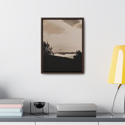 Navy Day New York October 27th 1945 Plane Gallery Canvas Wraps Vertical Frame 12″ x 16″ 1.25" Walnut