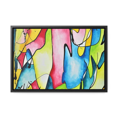 Blue Flame Gallery Canvas Wraps, Horizontal Frame 18″ x 12″ Black 1.25"