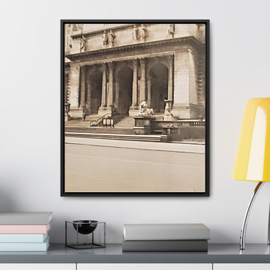 New York Public Library Gallery Canvas Wraps, Vertical Frame