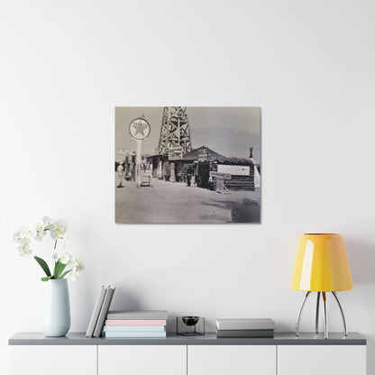 Texaco Station Continental Divide Stretched Canvas 1.5" 30″ x 24″