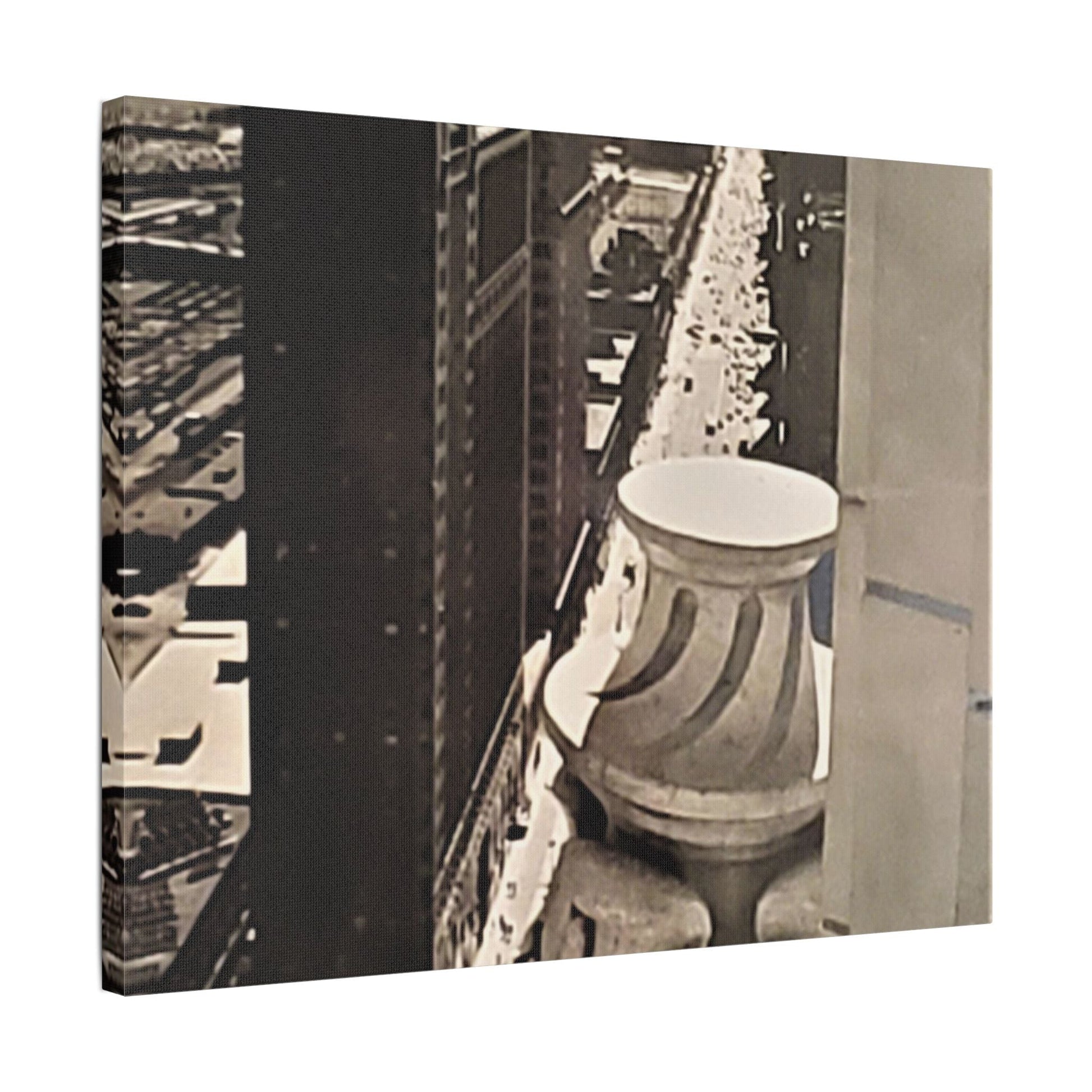 Michigan Ave Chicago Satin Canvas Stretched