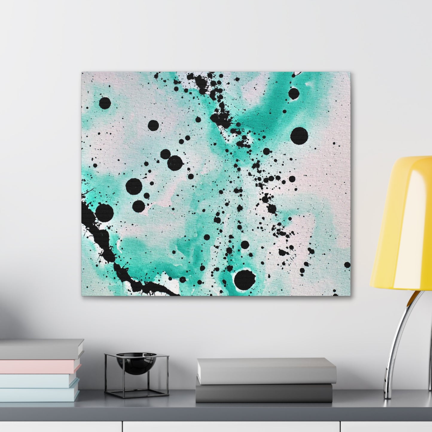 Teal Burst Canvas Gallery Wraps