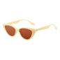 Retro Triangle Cat Eye Women Outdoor Sunglasses tan beige