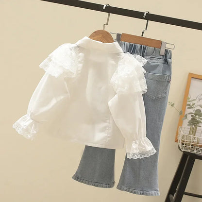 Long Sleeve Shirt and Jeans 2pc Set