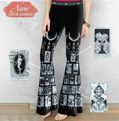 Personalized Tarot Card Women's Skinny Flare Pants - Gift Idea for Tarot Lovers/Mother's Day - All-Over Print Women's Skinny Flare Pants 1 - Tarot Card Skinny Flare Pants
