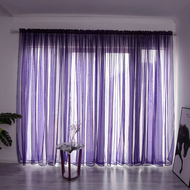 Solid Color Gauze Curtains - Kia Day Design