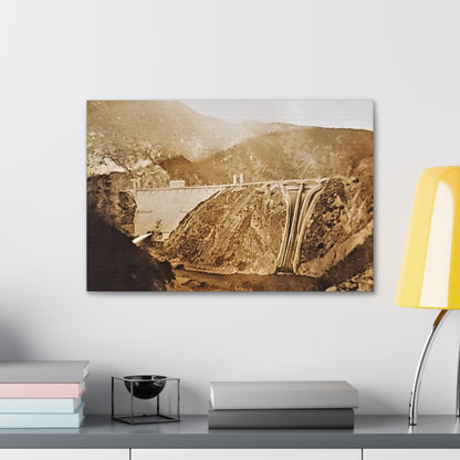 Back View Morris Dam Spillway Canvas Gallery Wraps 24″ x 16″ 1.25"