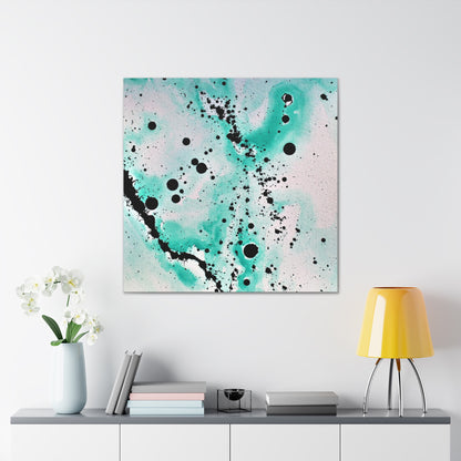 Teal Burst Canvas Gallery Wraps