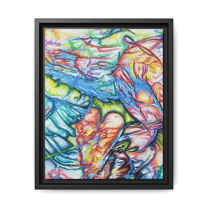 Multi-Color Abstract Framed Canvas Art Print - Kia Day Design