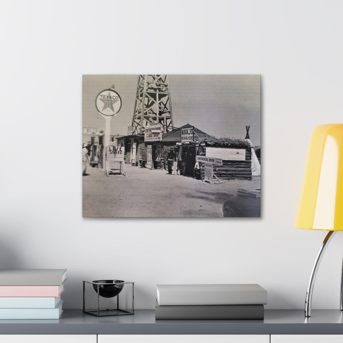 Texaco Station Continental Divide Canvas Gallery Wraps