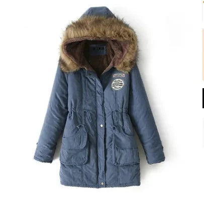 Casual Ladies Jacket Thick Warm Large Hooded Winter Coat Women Coats Jackets