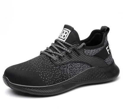 Black & Red Summer Safety Shoes - 0022Grey - shoes