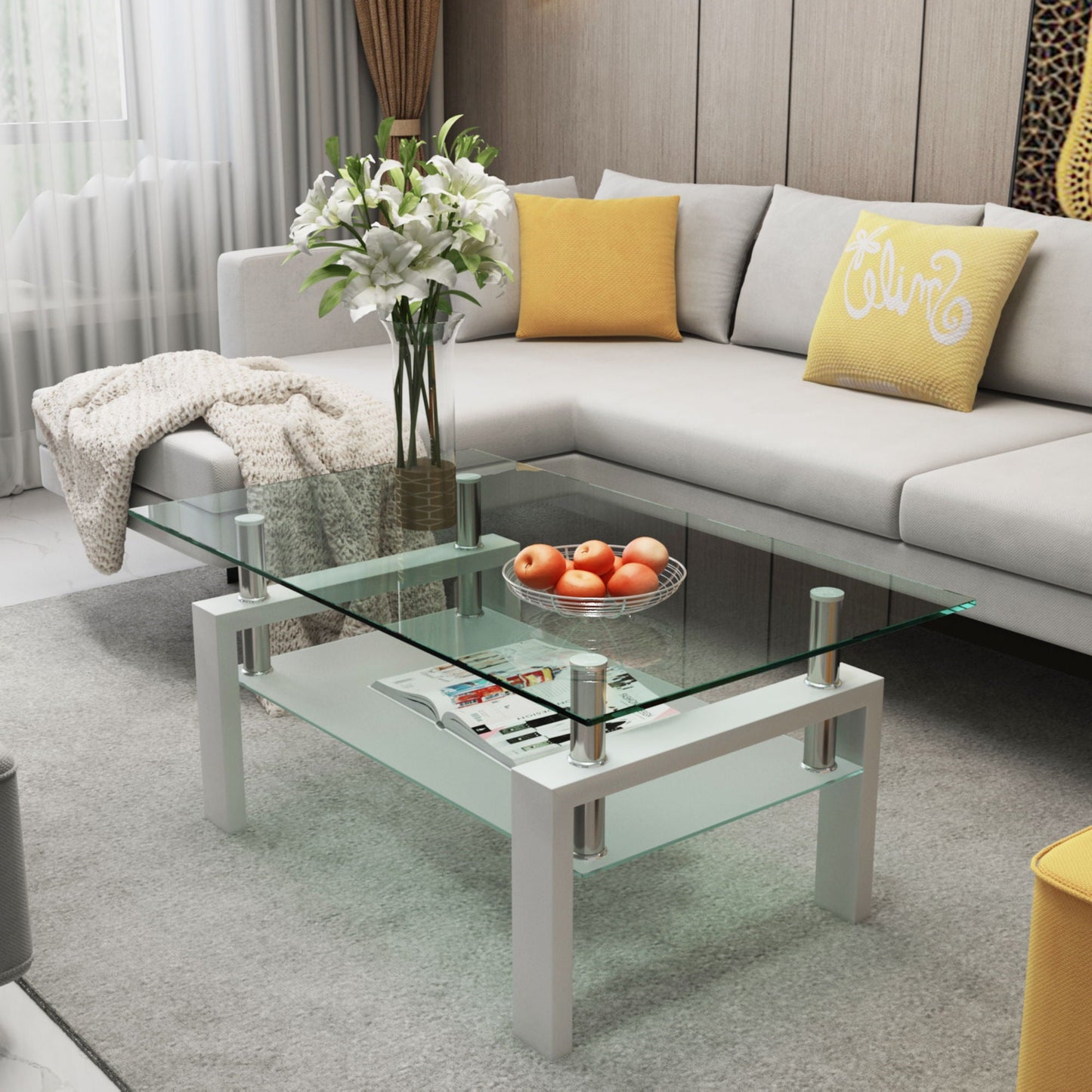 Rectangle Coffee Table, Modern Side Center Tables For Furniture- Unique Piece Furniture- {{Product type}}