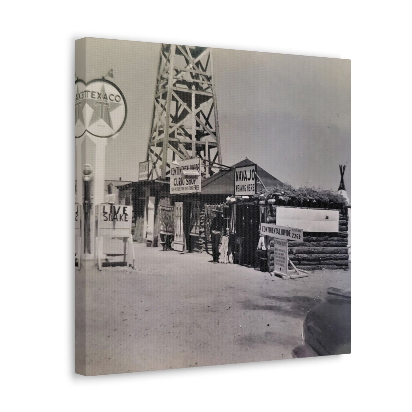 Texaco Station Continental Divide Canvas Gallery Wraps