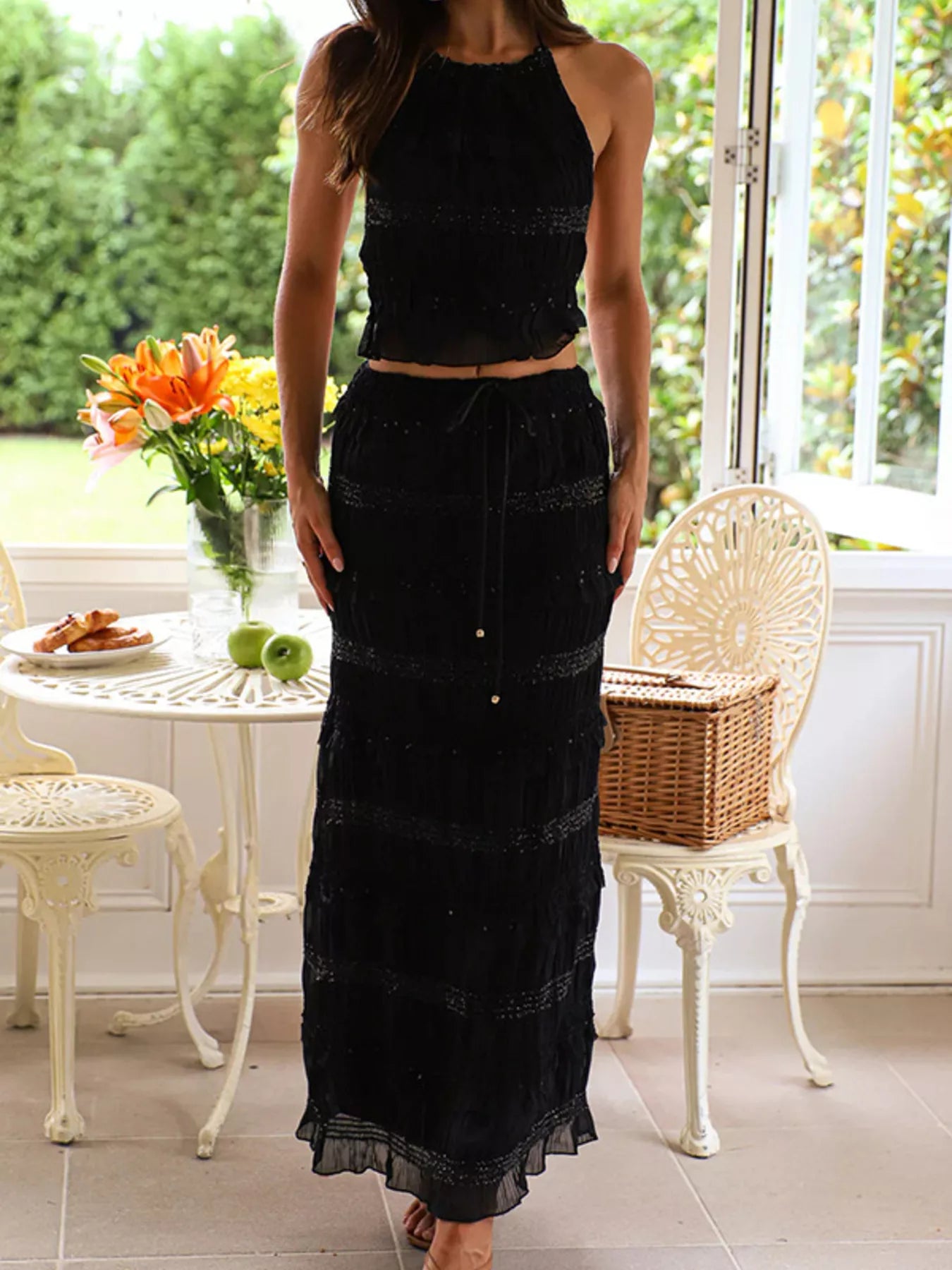 Sleeveless Top and Maxi Skirt Set- Shopimist- {{Product type}}