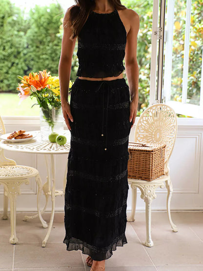 Sleeveless Top and Maxi Skirt Set- Shopimist- {{Product type}}