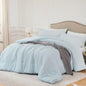 Quataly Sky Blue California King Comforter Set - Skyblue Cal King (104"x96") - blanket set