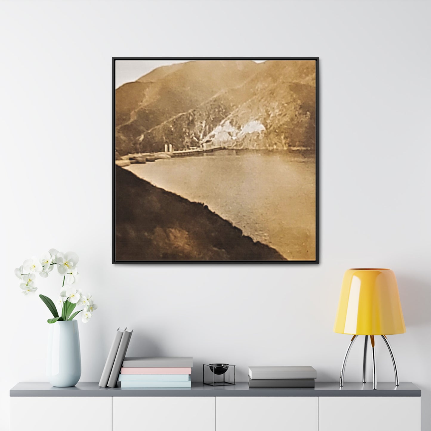 Morris Dam Lake Gallery Canvas Wraps, Square Frame