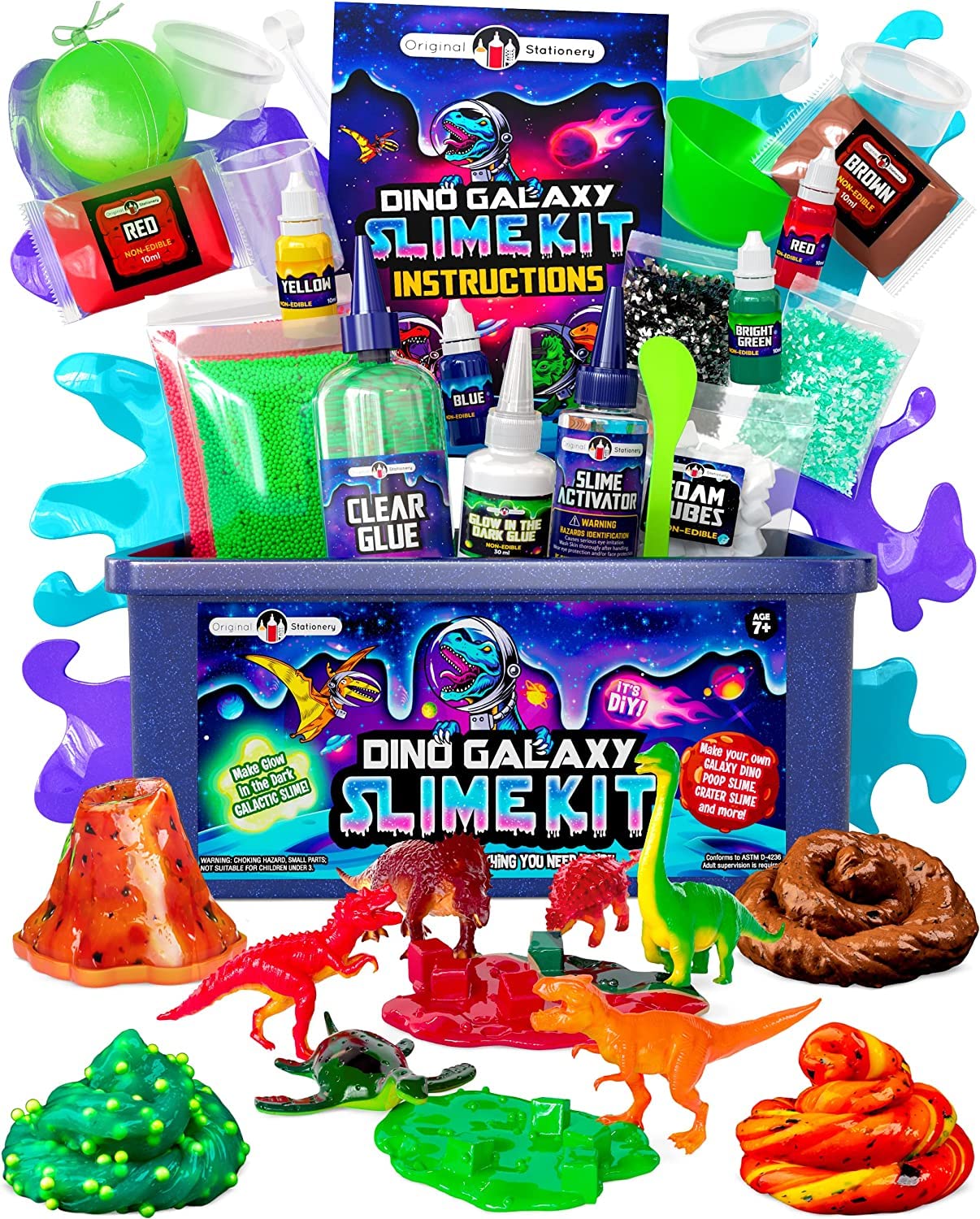 Galactic Dinosaur Slime Creation Kit - Dinosaur - Galaxy - slime kit