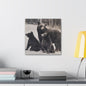 Yellowstone Black Bears Canvas Gallery Wraps 16″ x 16″ 1.25"