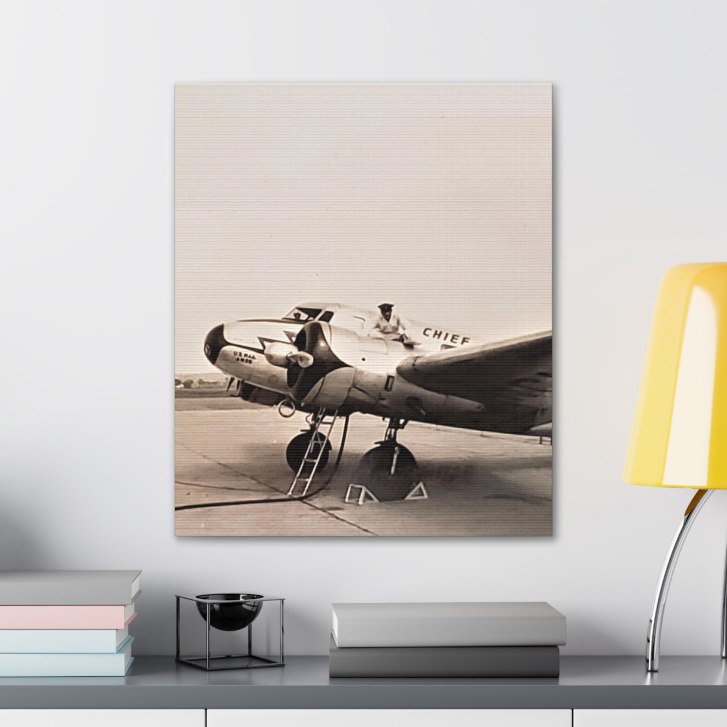 Refueling Mid-Contintent Chief Line Omaha Airport 1939 Canvas Gallery Wraps