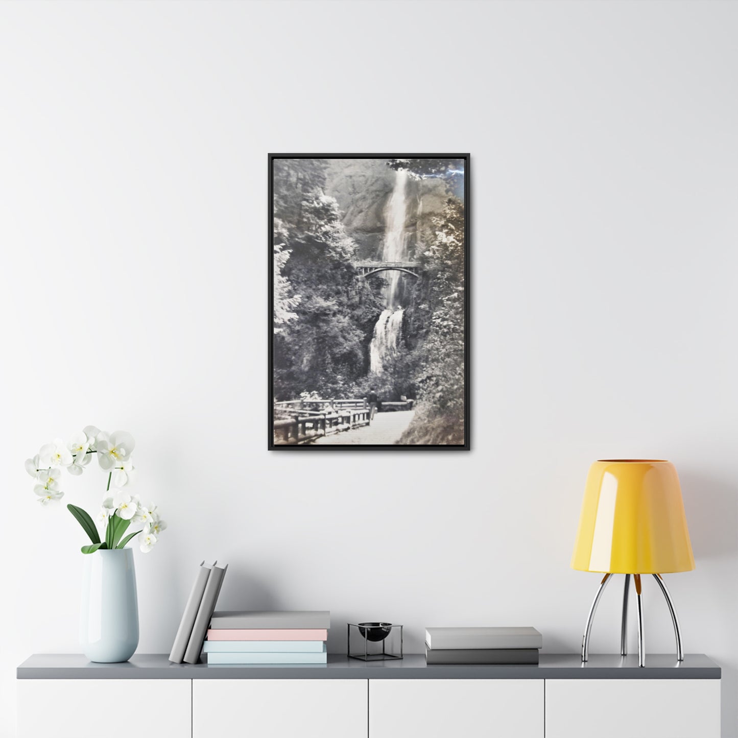 Multnomah Falls Oregon Gallery Canvas Wraps, Vertical Frame