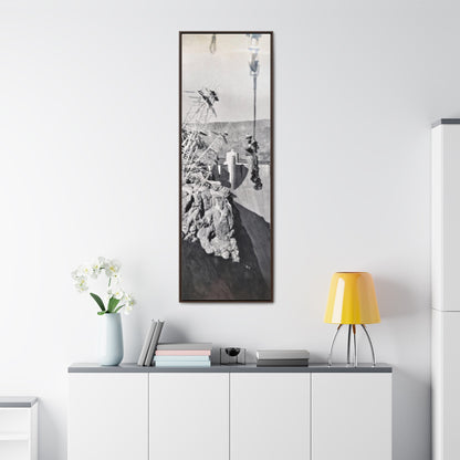 Suspended Boulder Dam Worker Gallery Canvas Wraps Vertical Frame 20″ x 60″ 1.25" Walnut