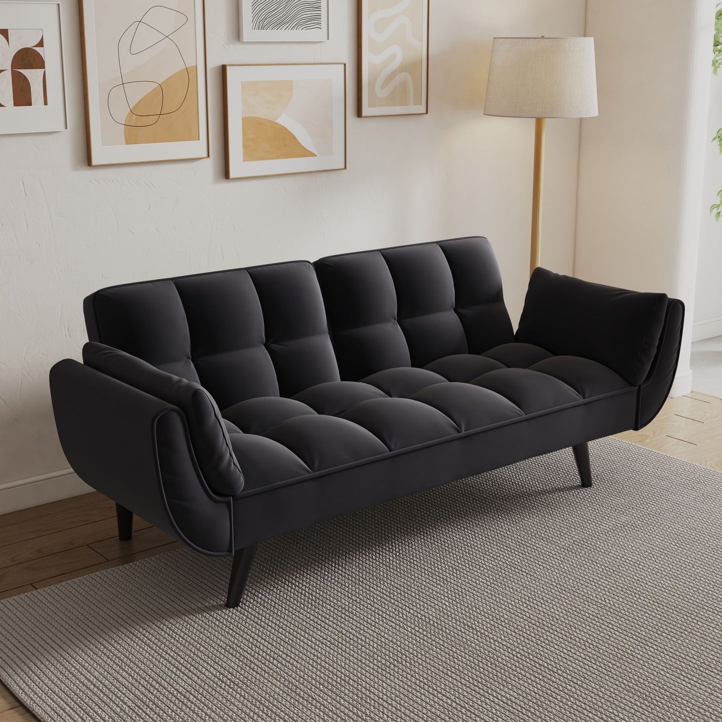 Sofa Soft Two Armrests Throw Pillow Pillow Comfortable Fit Apartment Bedroom Small Space- Unique Piece Furniture- {{Product type}}