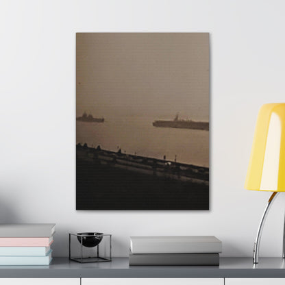 Navy Day New York Hudson River October 27th 1945 War Ships Canvas Gallery Wraps 18″ x 24″ 1.25"
