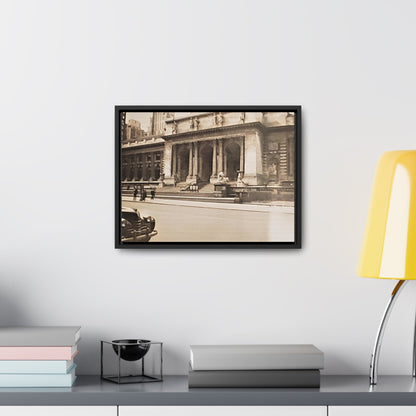 New York Public Library Gallery Canvas Wraps Horizontal Frame 16″ x 12″ Black 1.25"