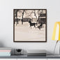 Carriage Ride Gallery Canvas Wraps Square Frame 20″ x 20″ Premium Gallery Wraps (1.25″) Walnut