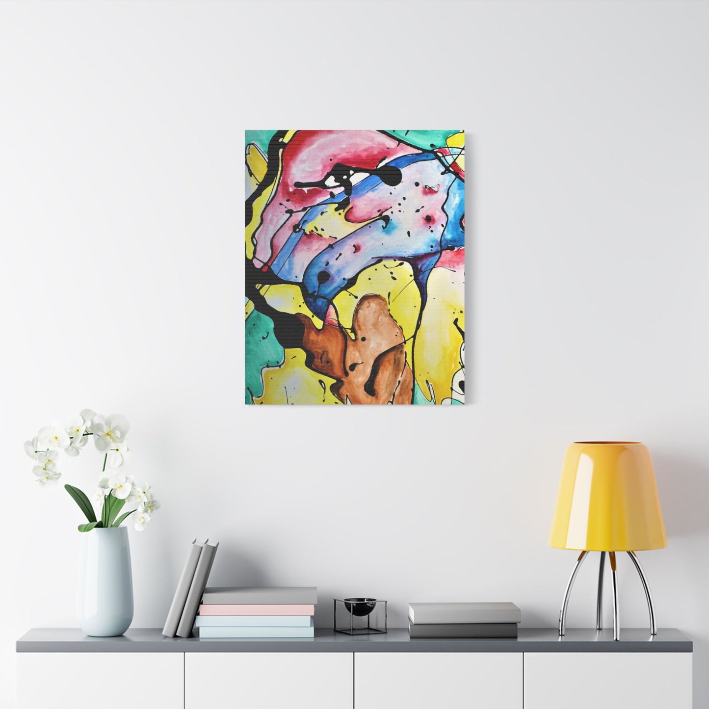 3rd Eye Sundae Satin Canvas Stretched - Kia Day Design