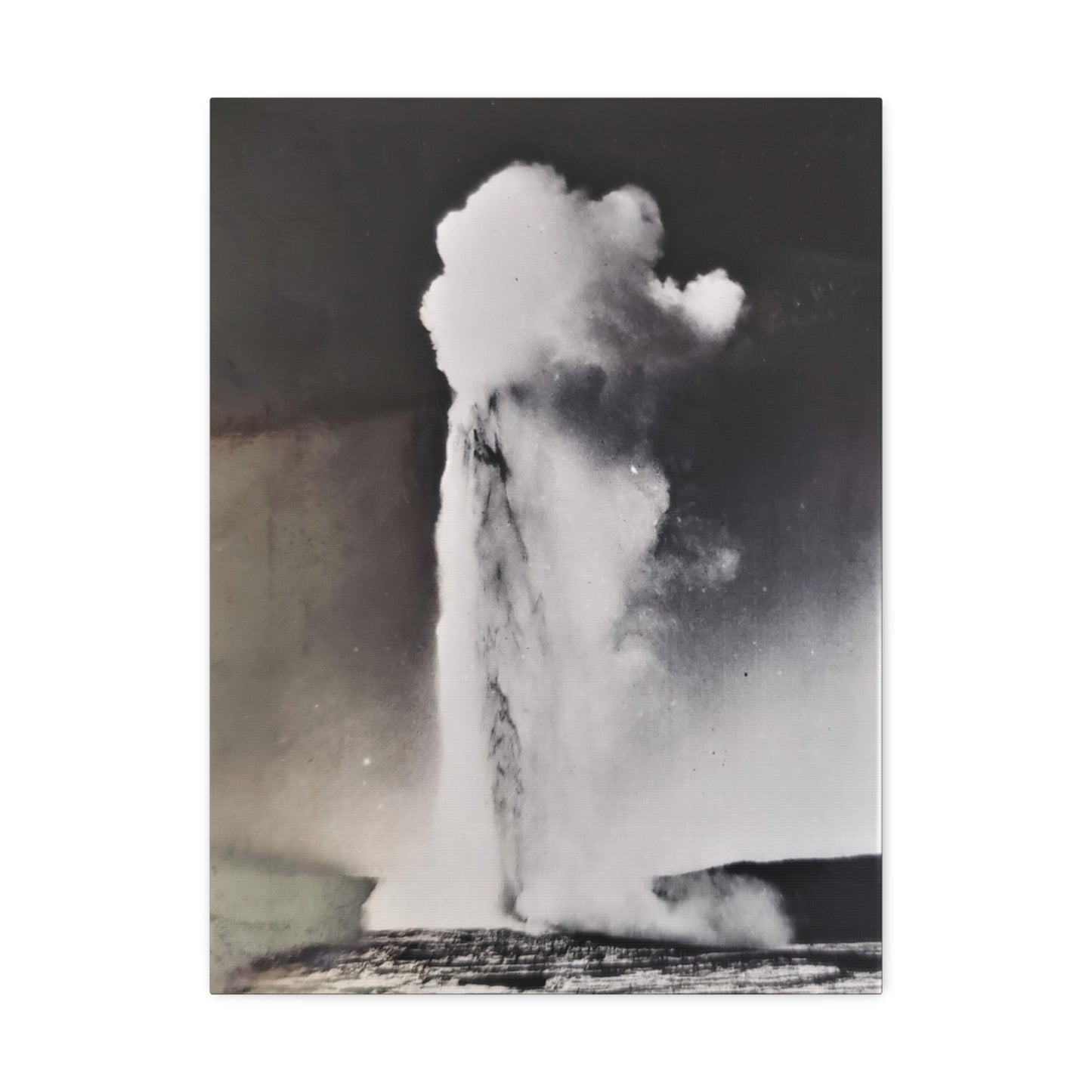 Old Faithful Geyser Yellowstone Stretched Canvas